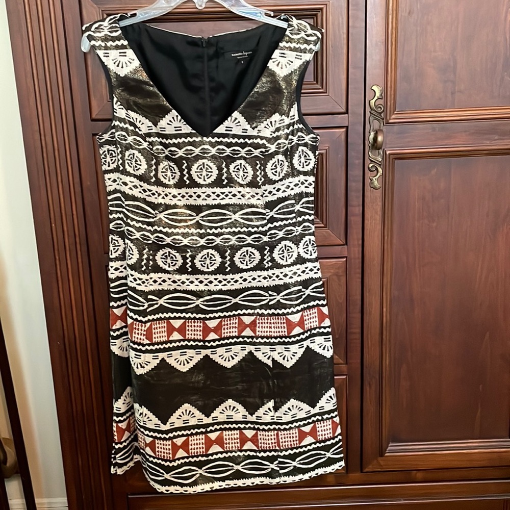 Shimmer Aztec print dress
